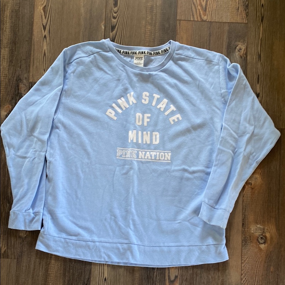 Pink State of Mind Light Blue Sweatshirt